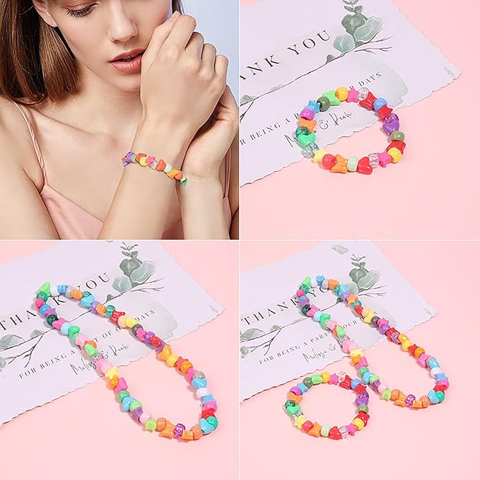 1000PCS Pony Assorted Beads for Bracelets,9mm Acrylic Beads Bulk with Cute Heart Star Butterfly Assorted Shaped for Braid Keychain Charms for Bracelet Necklace Jewelry Making Supplies