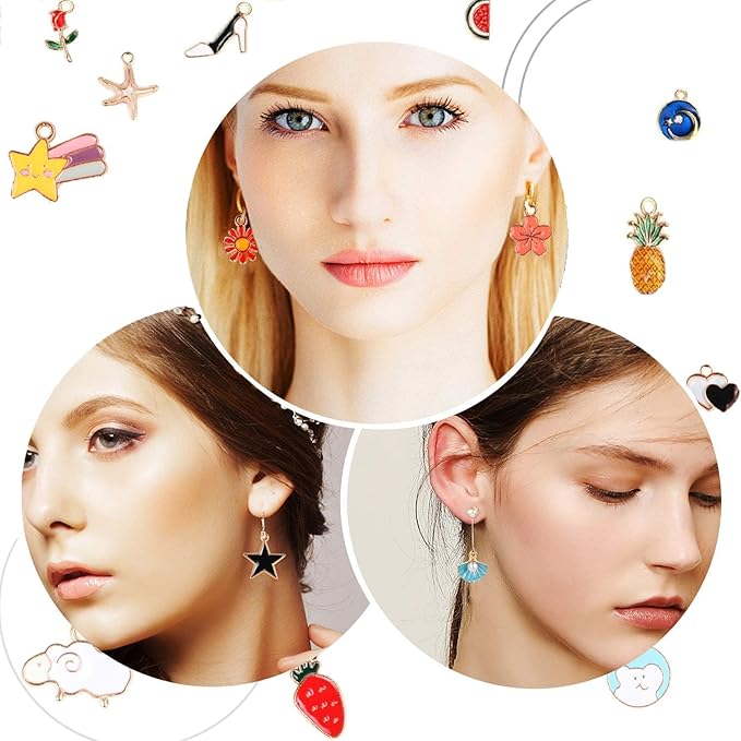 Phinicco Bangle Bracelets Making Kit 317 Pcs Charm Bracelet Making Kit with Expandable Bangles, Colorful Charms, Jump Rings and Pliers for for DIY Jewelry Crafting
