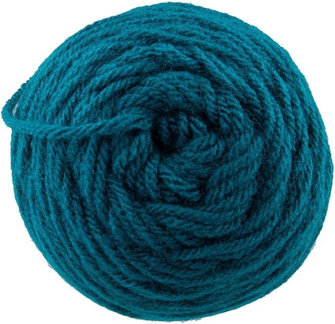 Craft County Size 4 (Medium) 100% Acrylic Fiber Yarn – Variety of Color and Pattern Options – Great for Crochet, Knitting, and Weaving (Real Teal)