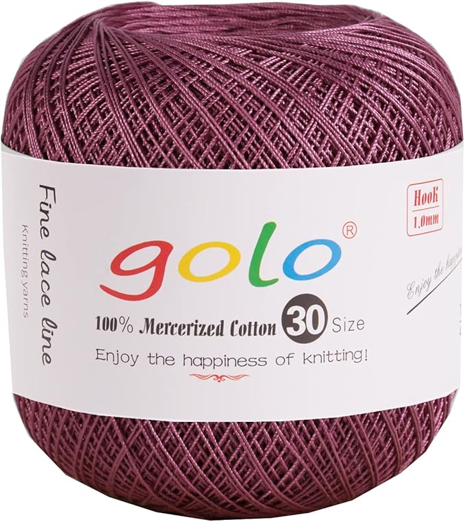 golo Crochet Thread for Hand Knitting Size 30 Tatting Yarn Hibiscus color-166