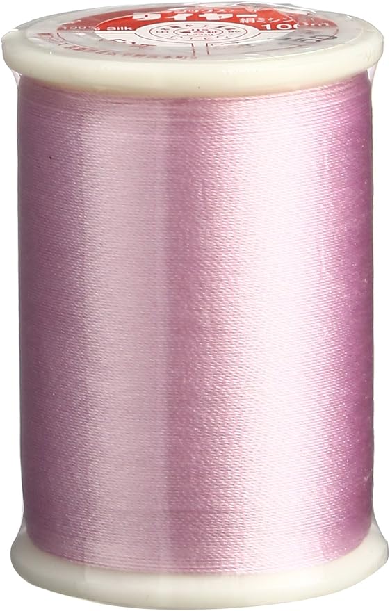 Superior Threads Tire Silk #50 3-Ply 50-Weight High Sheen Silk Embroidery Quilting Sewing Thread - 109 Yard Spool (#150 Pink Fluff)