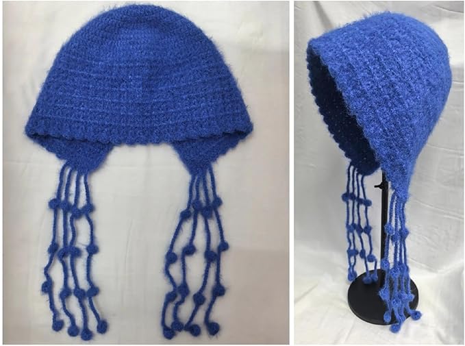 Snowbaby Wool Acrylic Blend Long Pile Yarn,(Worsted) Warm and Luxurious Fuzzy Yarn for Knitting and Crocheting DIY Hats Scarves Sweaters, 2 * 3.52oz/100g 207yds(21-Royal Blue)