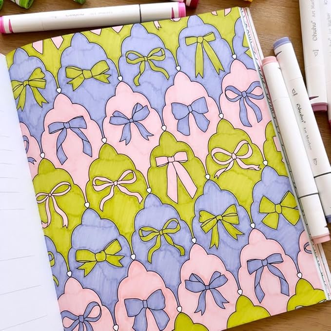 Elyse Breane Design, Put A Bow On It Coloring Book, 8.5x10 inches, 40 Coloring Pages