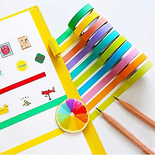 40 Rolls Washi Tape Set, Decorative Masking DIY Tapes for Children and Gifts Warpping (Mix)
