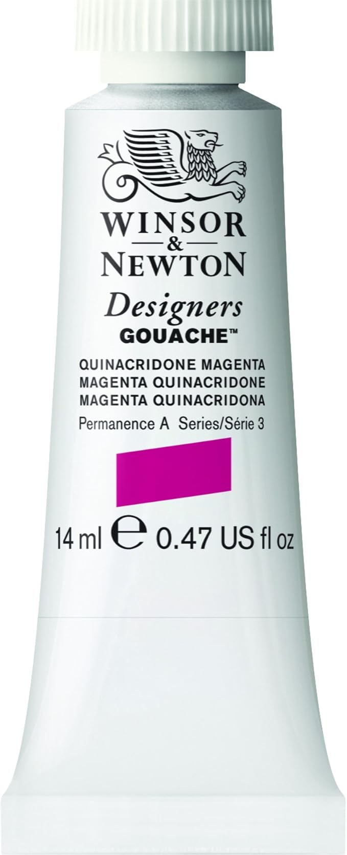 Winsor & Newton Designer's Gouache, 14 ml (0.47oz) tube, Quinacridone Magenta