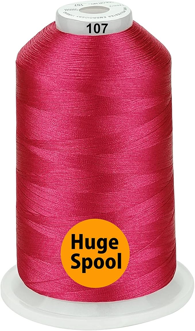Simthread - 33 Selections - Various Assorted Color Packs of Polyester Embroidery Machine Thread Huge Spool 5500Y for All Purpose Sewing Embroidery Machines - 3 Differ Pink