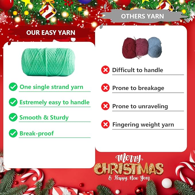 AUGVO Christmas Crochet Kit for Beginners, Crochet Starter Kits for Adults, Amigurumi Craft Knitting Crochet Animals Kits with Step-by-Step Video Tutorials, 5 Pack Gnome