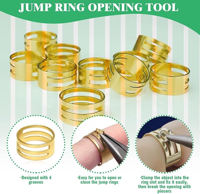 Yauhar 1166Pcs Jewelry Making Supplies Kit Contains Silver & Gold Earring Findings, Lobster Claw Clasps, Necklace Extender Chain, Beading Wire and Jewelry Pliers for DIY and Repair