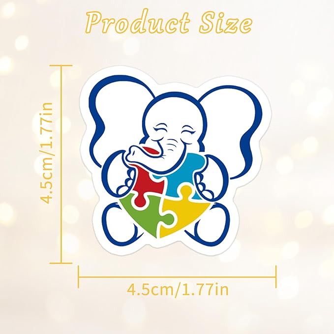 100 Pcs Autism Stickers, Autism Awareness Sticker Decorations for Car Laptop Glass Water Bottles, Colorful Autism Accessories, Vinyl Waterproof Sticker Decals