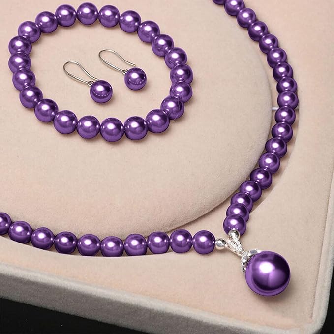 2116 PCS Pearl Beads for Bracelet Making Kit Gold Beads for Jewelry Making Kit Gold Small Spacer Bead Dark Purple Pearl Bead for Crafting Charms Necklace Earrings DIY Craft for Women Adult