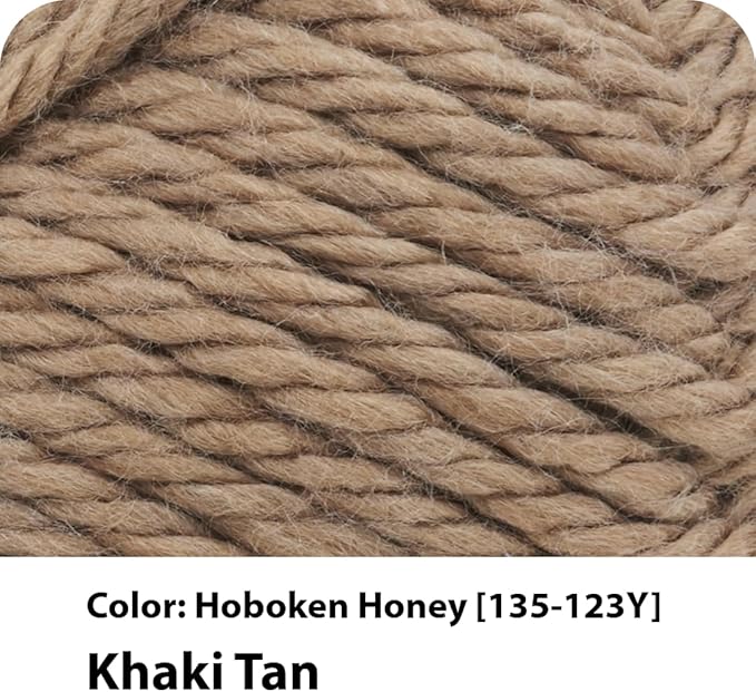 Lion Brand Yarn Hometown Yarn, Super-Bulky Yarn for Knitting, Crocheting, and Crafting, 1 Pack, Hoboken Honey