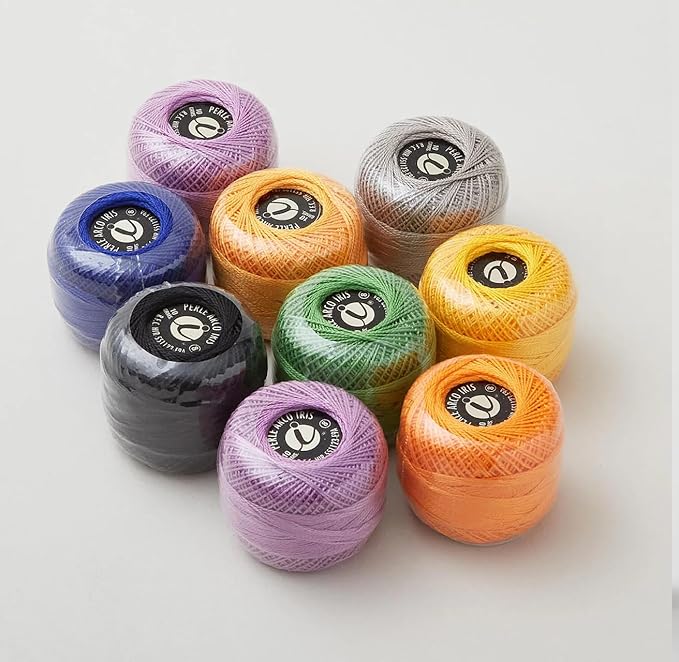 Missouri Star Stitch-or-Treat Perle Cotton Floss Pack – 9 Vibrant #8 Perle Cotton Embroidery Thread Balls for Halloween Quilting, Hand Stitching & Peel & Stitch Projects