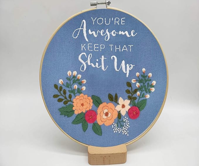Cooliya Mothers Day Gifts for Mom from Daughter Son - Embroidery Kit for Beginners - Embroidery Starter Kit Craft Kit Cross Stitch Kit - Birthday Gift for Women, Best Friend, Daughter, Mom, Coworker