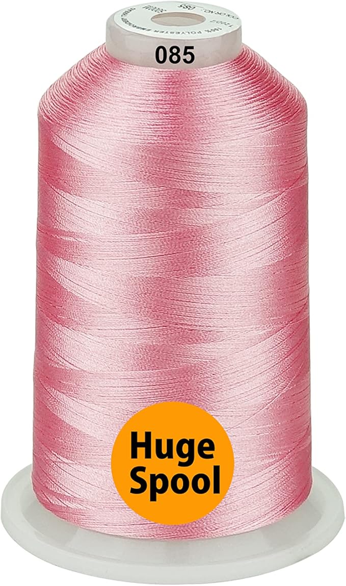 Simthread - 33 Selections - Various Assorted Color Packs of Polyester Embroidery Machine Thread Huge Spool 5500Y for All Purpose Sewing Embroidery Machines - 3 Differ Pink