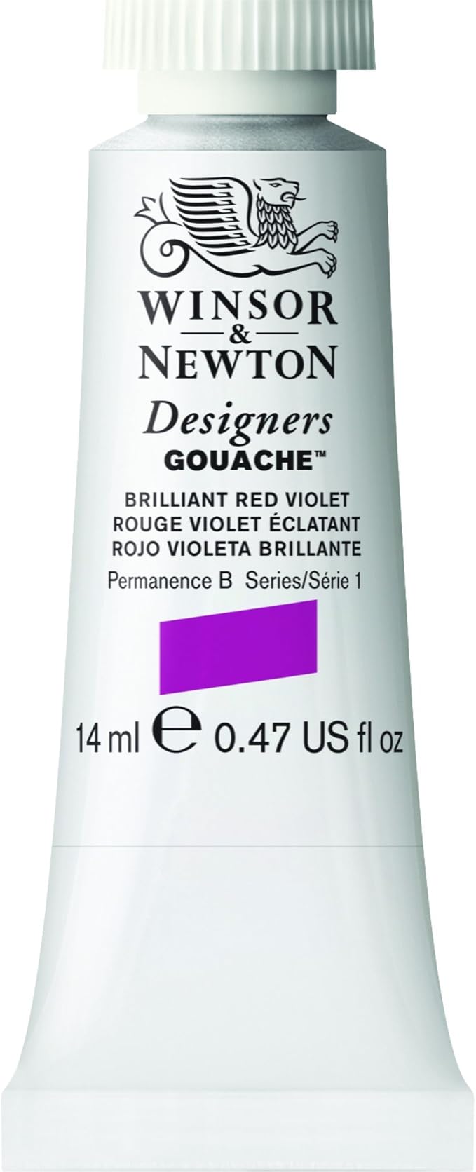 Winsor & Newton Designer's Gouache, 14 ml (0.47oz) tube, Brilliant Red/Violet