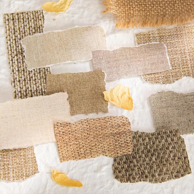 84 Sheets Small Textured Scrapbook Paper and 3D Embossed Collage Paper, Handmade Leaf Fiber Deckled Edge Paper for Junk Journal Supplies, Mixed Media, Card Making, DIY Craft Art