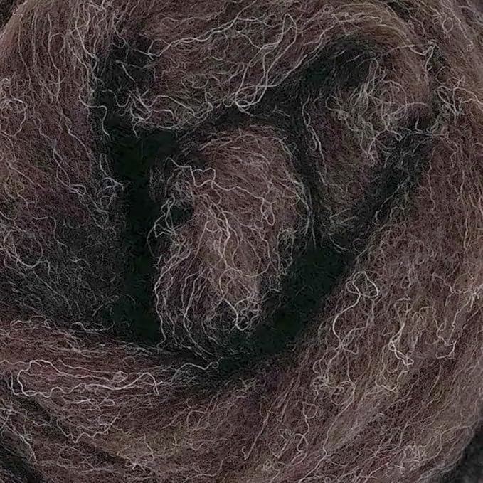 Corriedale Carded Sliver Wool Roving Variety Bundle | Best Core Wool for Needle Felting, Spinning, Wet Felting, Weaving, Dryer Balls, Yarn Roving - Ethically Sourced (Shadowlands)