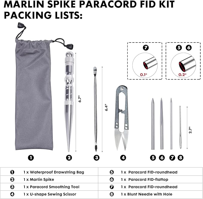 KOKKOYA Paracord Jig Tools Bracelet Making Kit Paracord Jig Weaving Tools Accessories Loom DIY Craft Maker with 5 Cords and 6 Buckles with Marlin Spike Kit (Army Green)