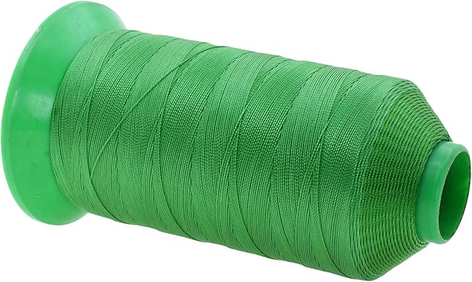 Mandala Crafts Size 138 420D T135 Bonded Nylon Thread - Green 1250 YDs Tex 135 Heavy Duty Sewing Threads for Leather, Jeans, Weaving, Outdoor Marine Upholstery