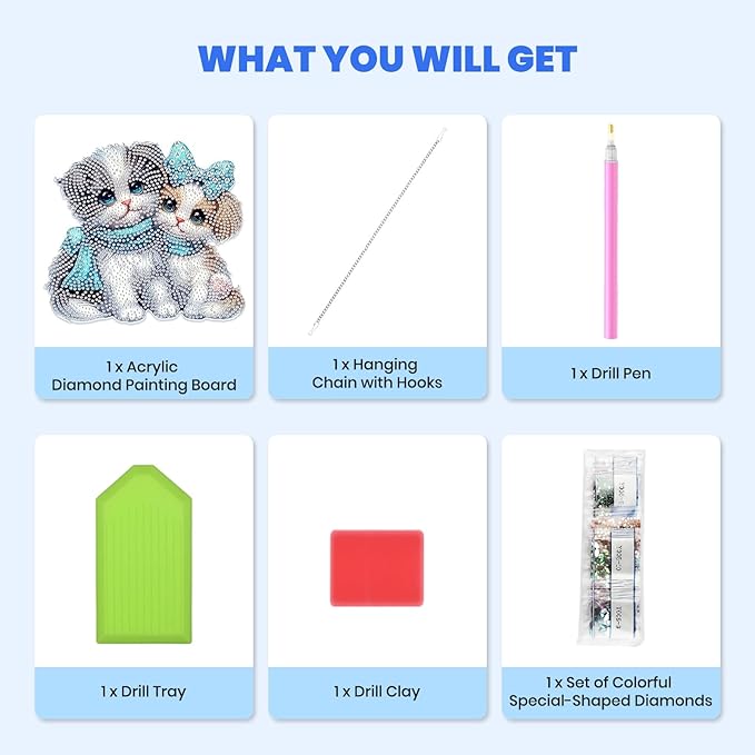 MXJSUA Shih Tzu Dog Diamond Art Hanging Kits for Adults Beginners, DIY Acrylic Special Shaped Crystal Diamond Gem Drills Pendant Art Painting Ornament for Home Wall Decor Gift