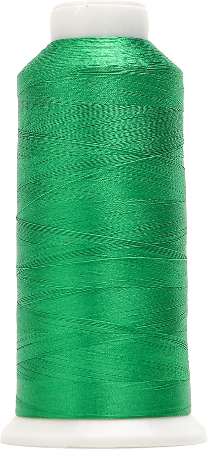 High Tenacity Polyester Embroidery Machine Thread 40WT(120D/2) 4000M Per Spool for Commercial and Domestic Embroidery Machine (Kelly Green-1988)