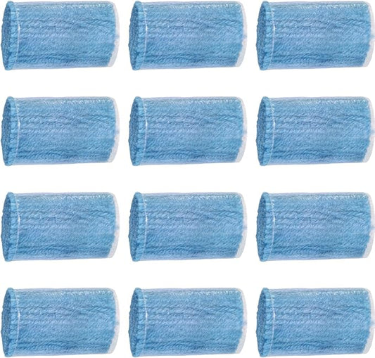 Yglnden 12 Rolls Latch Hook Kit Colorful Yarn Bundles Cut Rug DIY Latch Hook for Handmake Craft Sewing Knitting for Adults (Blue #24)