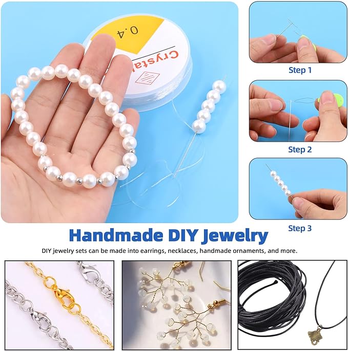 Glarks 1489Pcs Jewelry Making Kit - Supplies with Pliers, Wires, Findings for Making and Repair