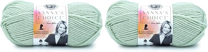Lion Brand Yarn Vanna's Choice Yarn, Lemon Pepper, 1 Skein (Pack of 2)