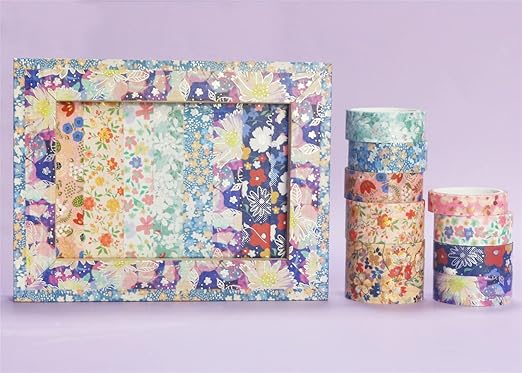 YUBBAEX Mystic Gold Washi Tape Set Wide Silver Foil Masking Tape Decorative for Arts, DIY Crafts, Journal Supplies, Planners, Scrapbook, Card/Gift Wrapping (Beauty of Nature)
