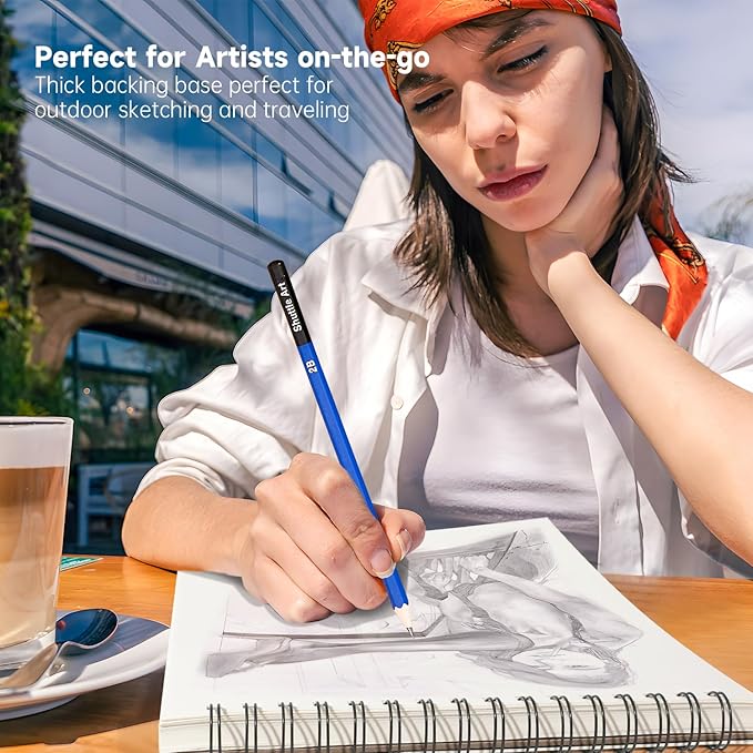 shuttle art 9”x12” sketch pad, 260 sheets (68lb/100gsm) drawing pad, pack of 2, 130 sheets each, spiral bound sketch book, durable acid-free drawing paper, great sketch pad for kids, teens & adults