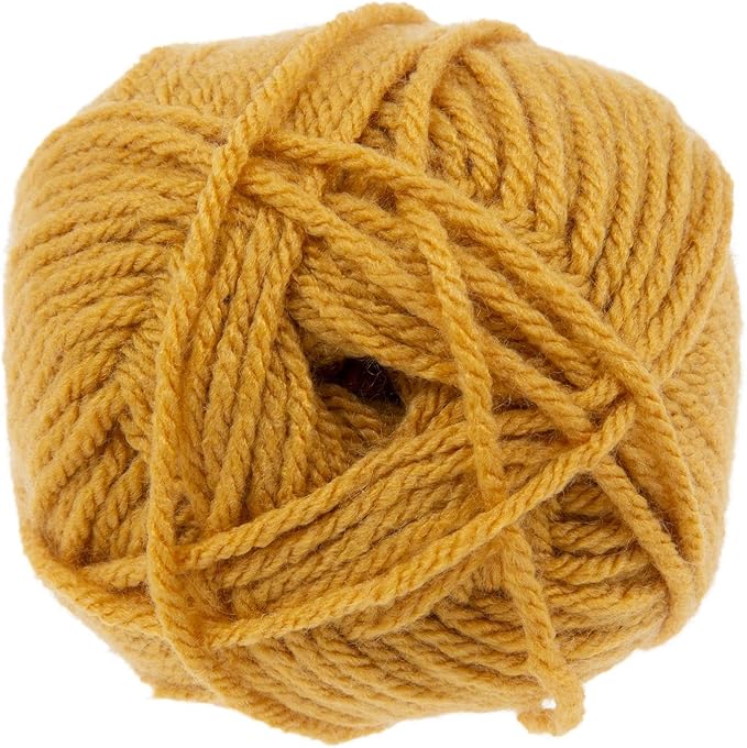 Yarn Bee Soft & Sleek Chunky - 5-Bulky - 100% Low Pill Acrylic, Yarn for Crocheting & Knitting Blankets, Hats, Sweaters, and More, Set of 2, 710 Mustard