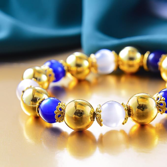 Laopottbeads 230 Pcs Gold 12MM Beads for Jewelry Making Round Beads DIY Kit for Bracelets, Earrings, Necklaces & Anklets