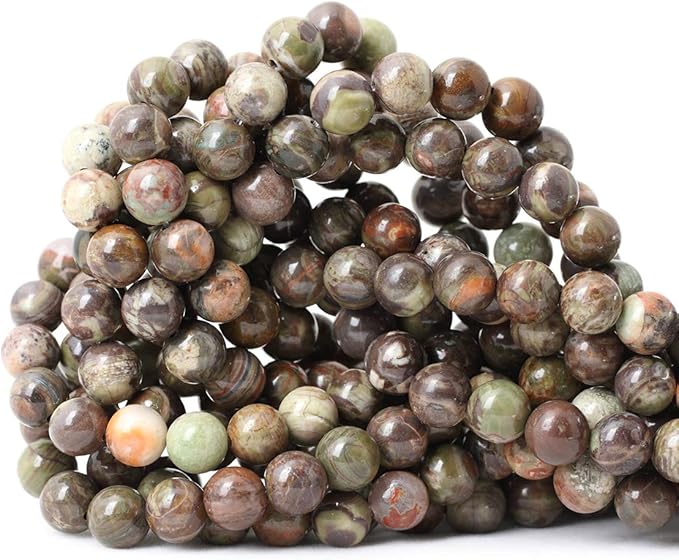 45PCS 8mm Natural Patterned Agate Round Loose Beads for Jewelry Making 1 Strand 15 inches