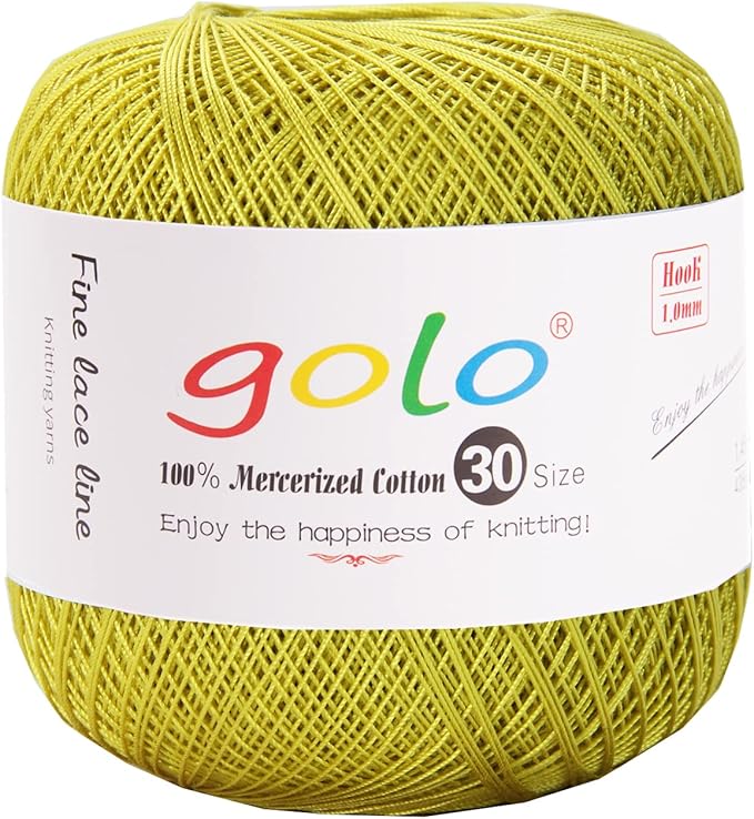 golo Crochet Thread Size 30 Yarn for Hand Knitting Celery Green-647