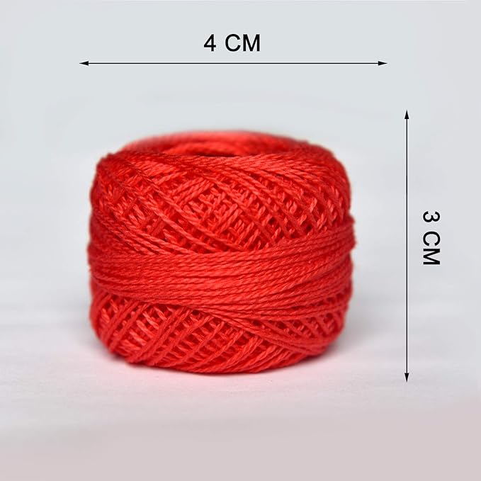 colored bird Crochet Thread 10 Balls Cardinal Size 8 for Crochet Hardanger Cross Stitch Needlepoint Hand Embroidery (Red)