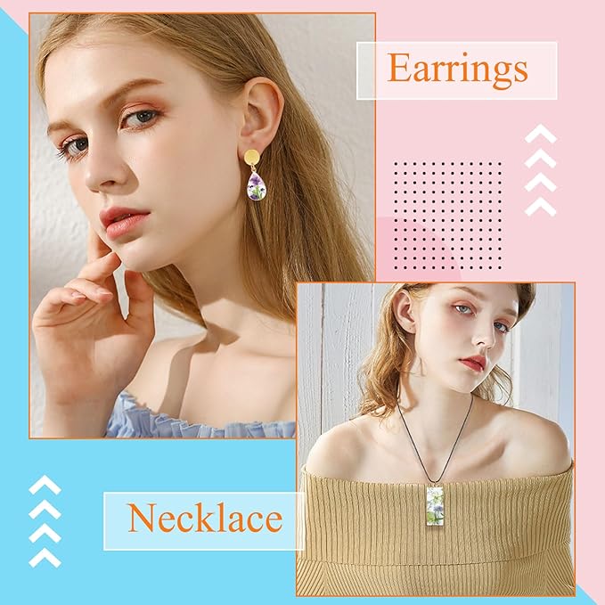 50pcs Open Bezels 5 Styles Hollow Frames Pendants Geometric Hollow Bezel Pendant Open Back Frame Pendant for Resin Casting, Necklace, Earrings, Pressed Flower, DIY Crafts(K Gold)
