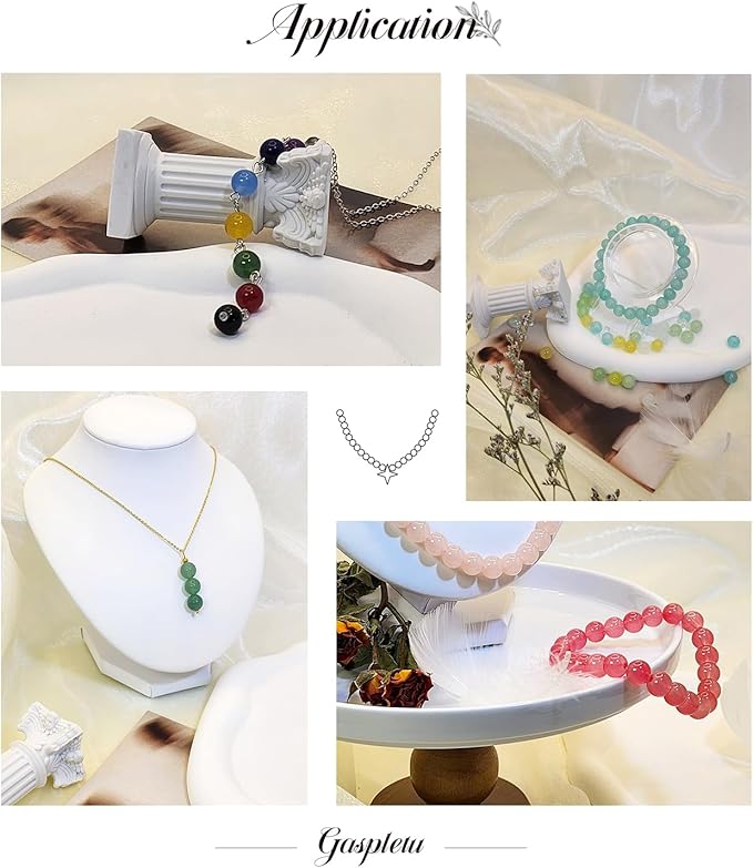 1200PCS 8mm Glass Beads for Jewelry Making, 24 Colors Crystal Beads Bracelets Making Kit, 2 Box Round Beads Suitable for Beginners