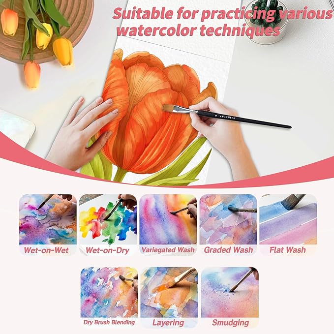 Adults Water Coloring Book: 12 Advanced Exquisite Patterns – 100% Cotton 300gsm Paper, A4 Size – for Beginners & Professionals to Enhance & Consolidate Watercolor Techniques (Plant)