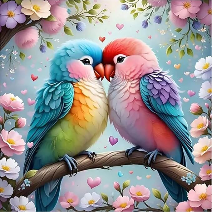 ARPADAMO Square Diamond Art Kits for Adults-Animal Square Drill Diamond Painting,Square Diamond Art,DIY Bird Gem Art Kits for Adults and Crafts for Gifts and Home Wall Decor 12x12inch