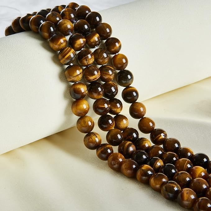 100pcs 6mm yellow tiger eye beads natural gemstone beads round loose beads for jewelry making