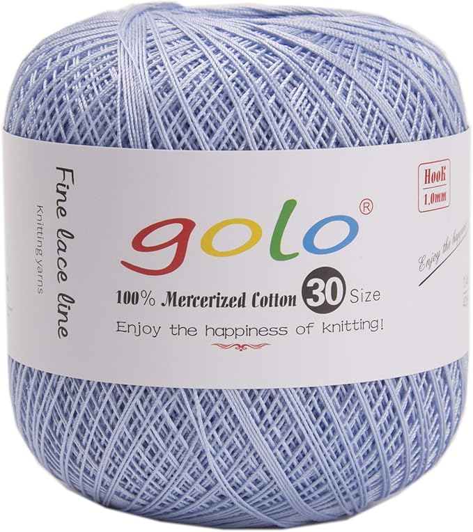 golo Crochet Thread Crochet Yarn for Hand Knitting Sky Blue Yarn 3840