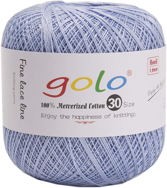 golo Crochet Thread Crochet Yarn for Hand Knitting Sky Blue Yarn 3840