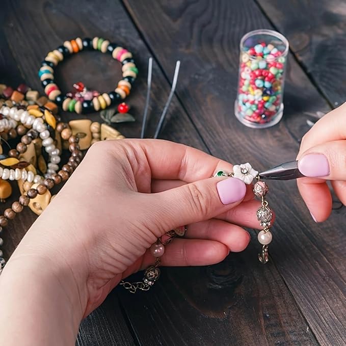 1200PCS Jewelry Making Supplies,Open Jump Rings and Lobster Clasps Jewelry Kit with Jump Ring Pliers Used Necklace Repair with Pliers and Ring for Necklace Repair and Making Kit