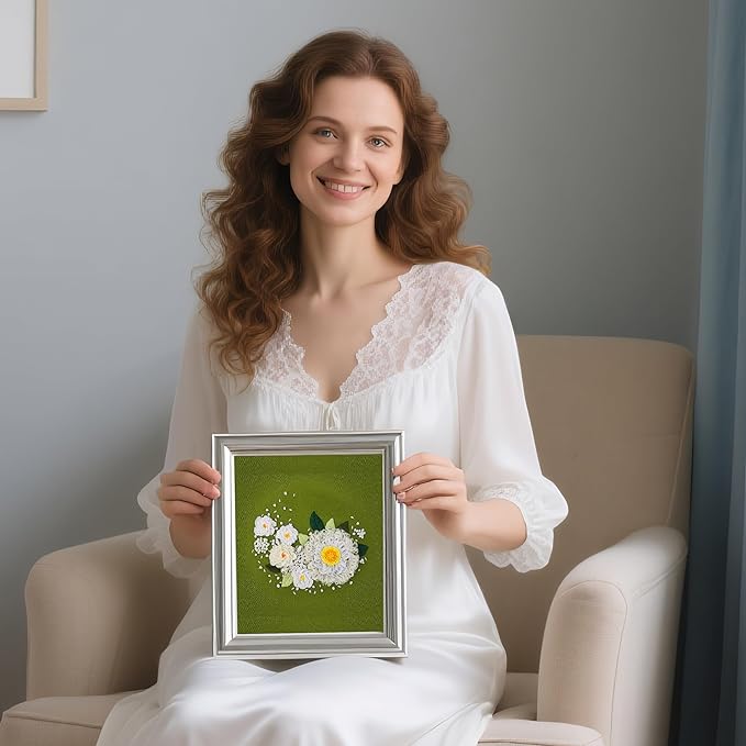 lx lermx embroidery kits for beginners, adult starter cross stitch kit needlepoint complete diy kit with unique patterns, hoop, colorful threads, tools, step by step instructions & video tutorial