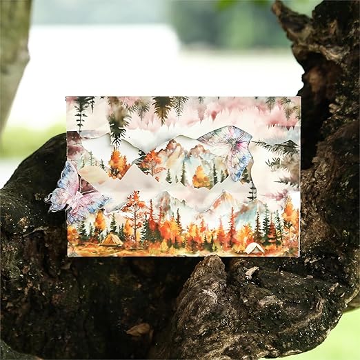 Landscape PET Tape Stickers for Scrapbook Supplies, 6 Rolls Transparent Nature Journal Stickers for Scrapbooking, Junk Journal Supplies, DIY Crafts (Forest Paths)