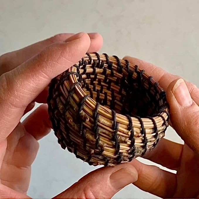 Traditional Craft Kits Coiled Basket Weaving Kit for Beginners (Pine Needle) - Weave Kit Complete with Basket Weaving Supplies and Instructional Booklet