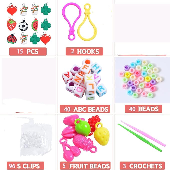 JIYAKO 2500+ Rubber Band Bracelet Kit, Loom Bracelet Making Kit for Kids, Rubber Bands Refill Loom Set, Loom Bands Kit,Friendship Bracelet Birthday Gift Kits