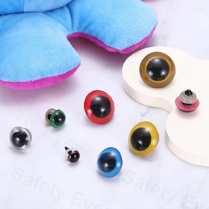 PATIKIL 14mm Safety Eyes, 20Pcs Realistic Doll Crocheting Safety Eyes with Washers for Decor Crochet Accessories Dolls Craft Halloween, Green