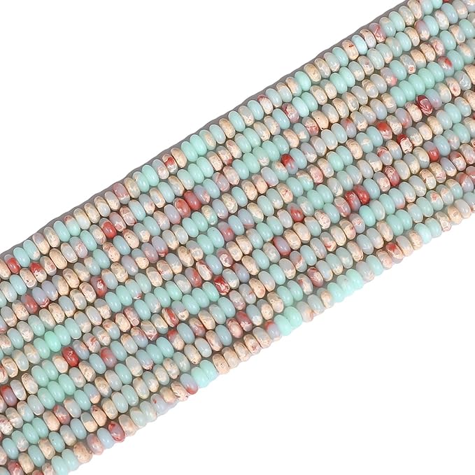 beadia natural shoushan disk stone beads 4x2mm 160pcs rondelle loose semi gemstone beads for jewelry making design