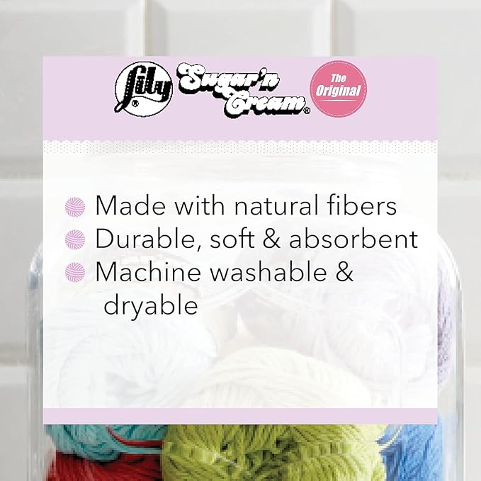 Lily Sugar 'N Cream Yarn, 2 Ounce, Potpourri Ombre